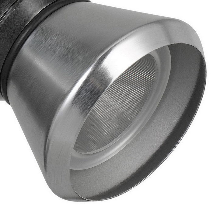10W Integrated LED Metal Track Fixture with Cone Head, Black and Silver