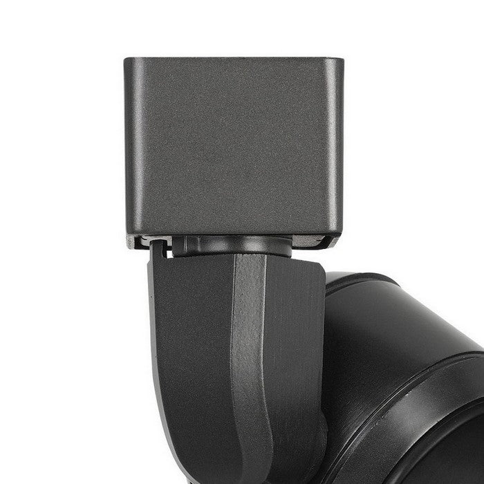 10W Integrated LED Metal Track Fixture with Cone Head, Dark Black