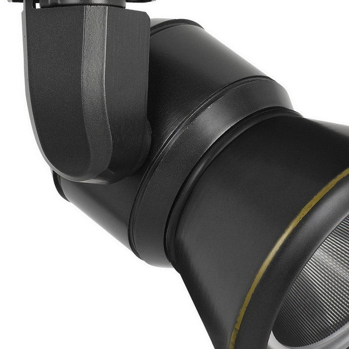 10W Integrated LED Metal Track Fixture with Cone Head, Dark Black
