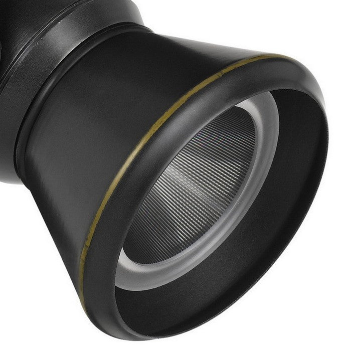 10W Integrated LED Metal Track Fixture with Cone Head, Dark Black