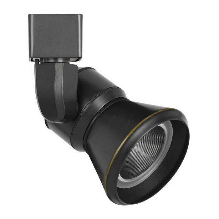 10W Integrated LED Metal Track Fixture with Cone Head, Dark Black