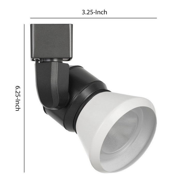 10W Integrated LED Metal Track Fixture with Cone Head, Black and White