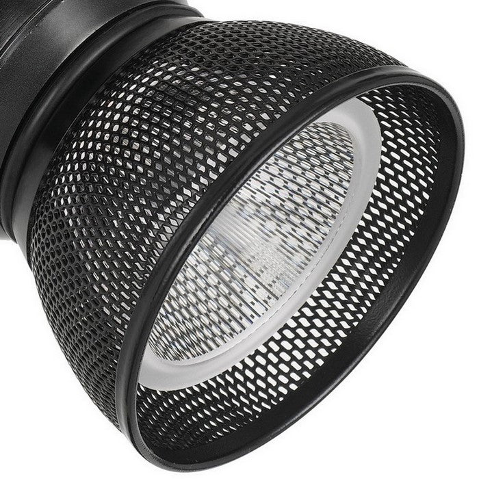 10W Integrated LED Metal Track Fixture with Mesh Head, Black