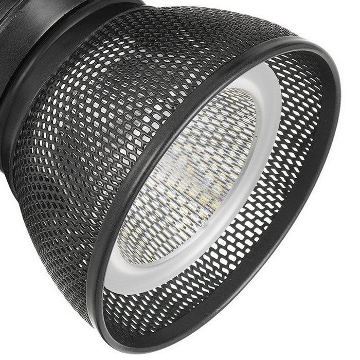 10W Integrated LED Metal Track Fixture with Mesh Head, Dark Black
