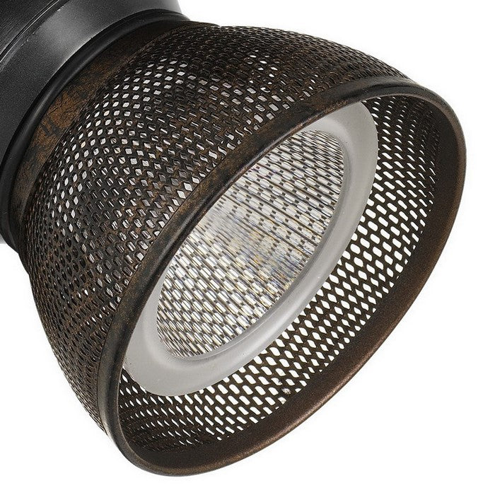 10W Integrated LED Metal Track Fixture with Mesh Head, Black and Bronze