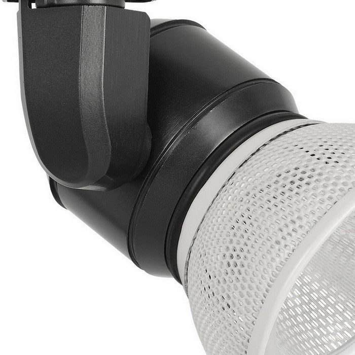 10W Integrated LED Metal Track Fixture with Mesh Head, Black and White