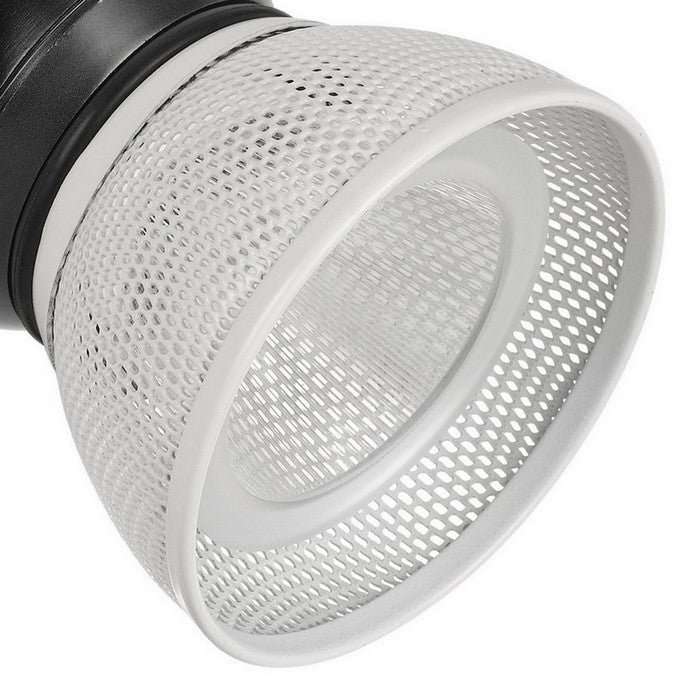 10W Integrated LED Metal Track Fixture with Mesh Head, Black and White