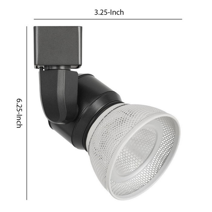 10W Integrated LED Metal Track Fixture with Mesh Head, Black and White