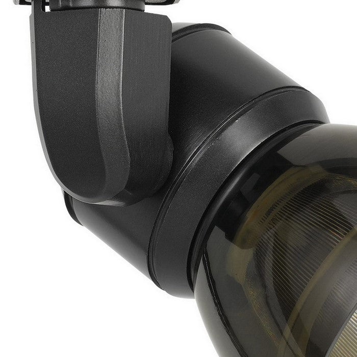 10W Integrated LED Track Fixture with Polycarbonate Head, Black