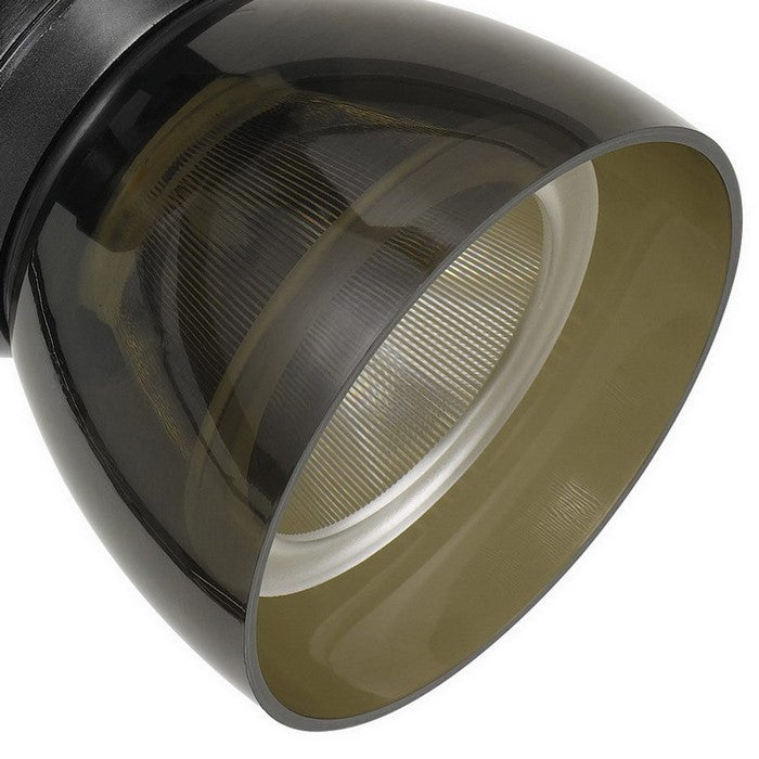 10W Integrated LED Track Fixture with Polycarbonate Head, Black
