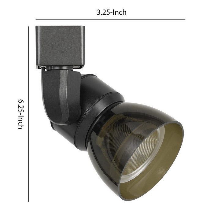 10W Integrated LED Track Fixture with Polycarbonate Head, Black