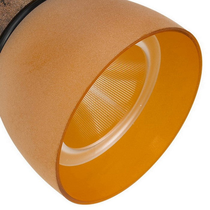 10W Integrated LED Track Fixture with Polycarbonate Head, Bronze and Orange