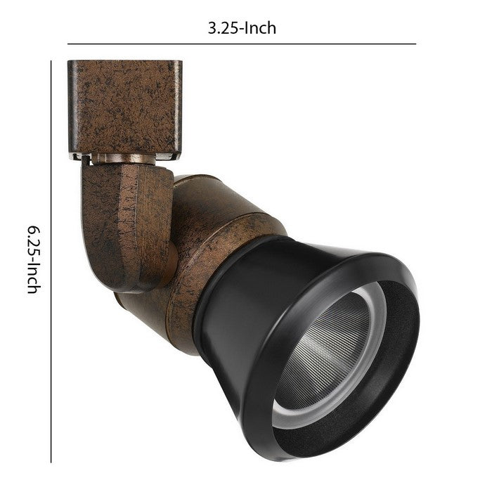 10W Integrated LED Metal Track Fixture with Cone Head, Bronze and Black
