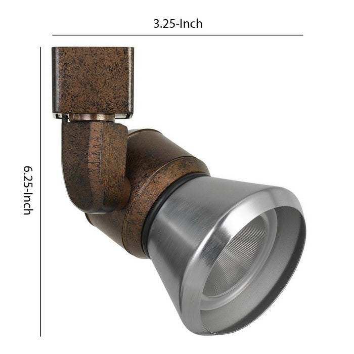 10W Integrated LED Metal Track Fixture with Cone Head, Bronze and Silver