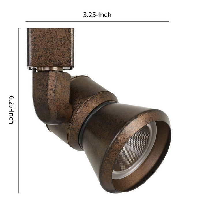 10W Integrated LED Metal Track Fixture with Cone Head, Bronze