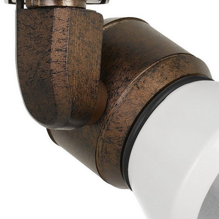 10W Integrated LED Metal Track Fixture with Cone Head, Bronze and White