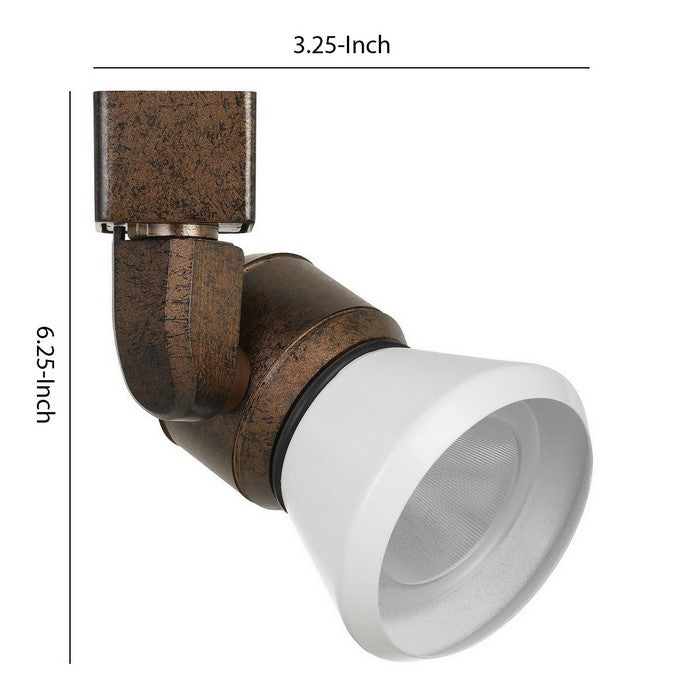 10W Integrated LED Metal Track Fixture with Cone Head, Bronze and White