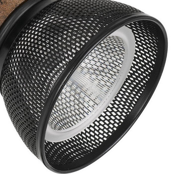 10W Integrated LED Metal Track Fixture with Mesh Head, Bronze and Black