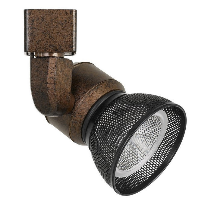 10W Integrated LED Metal Track Fixture with Mesh Head, Bronze and Black