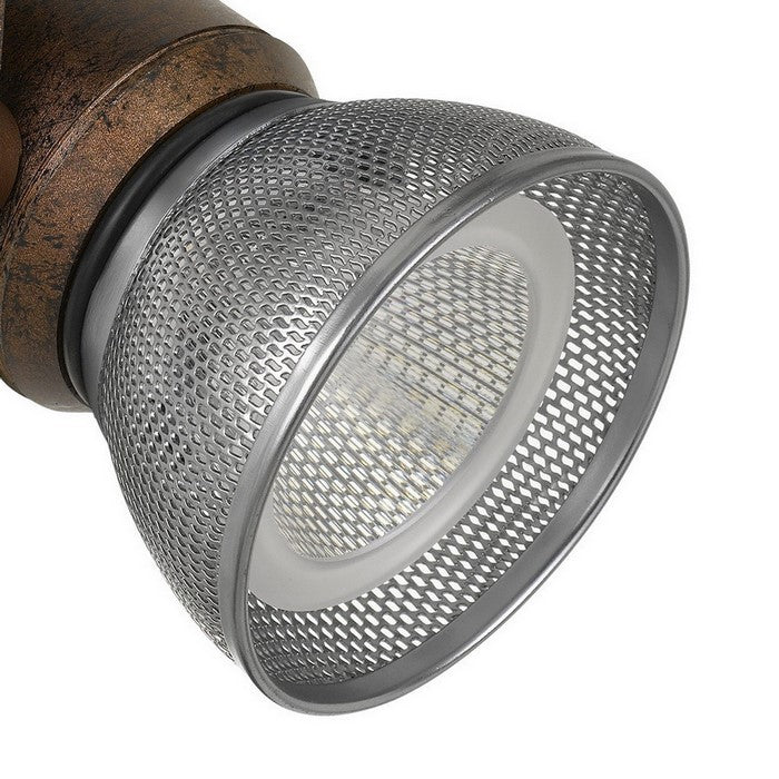 10W Integrated LED Metal Track Fixture with Mesh Head, Bronze and Silver