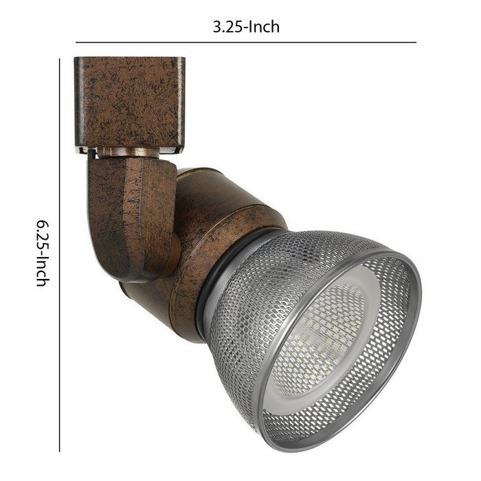 10W Integrated LED Metal Track Fixture with Mesh Head, Bronze and Silver
