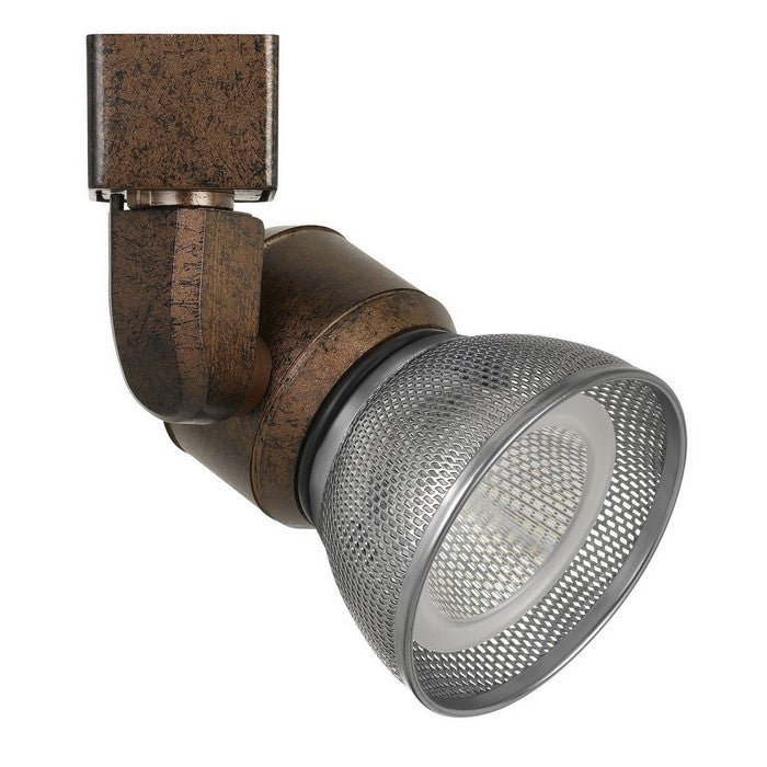10W Integrated LED Metal Track Fixture with Mesh Head, Bronze and Silver