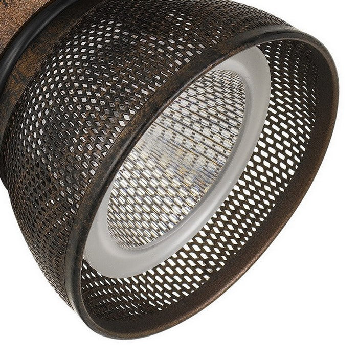 10W Integrated LED Metal Track Fixture with Mesh Head, Bronze
