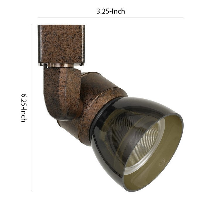 10W Integrated LED Track Fixture with Polycarbonate Head, Bronze and Black