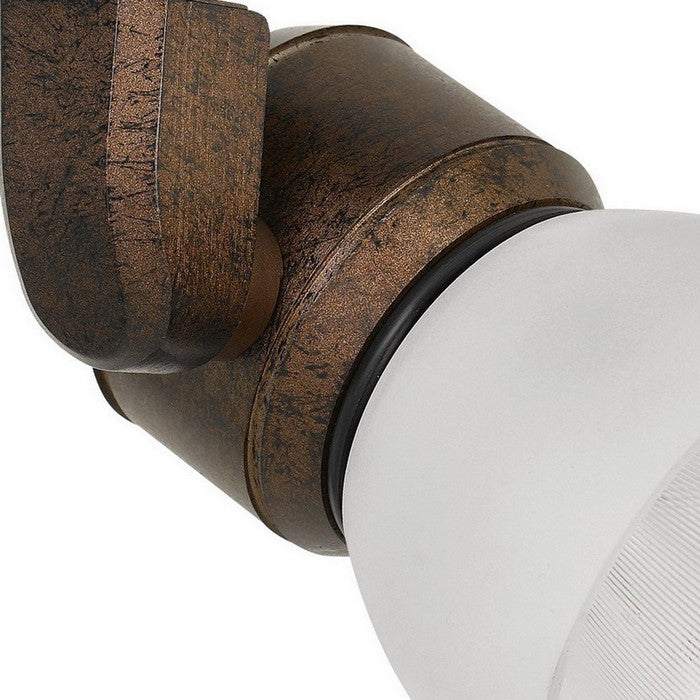 10W Integrated LED Track Fixture with Polycarbonate Head, Bronze and White