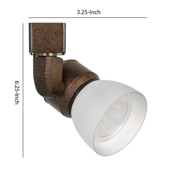 10W Integrated LED Track Fixture with Polycarbonate Head, Bronze and White