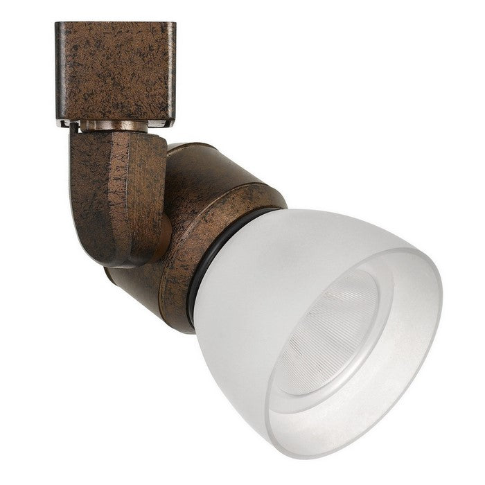 10W Integrated LED Track Fixture with Polycarbonate Head, Bronze and White