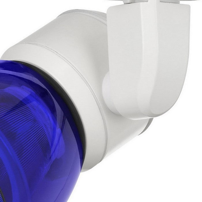10W Integrated LED Track Fixture with Polycarbonate Head, White and Blue