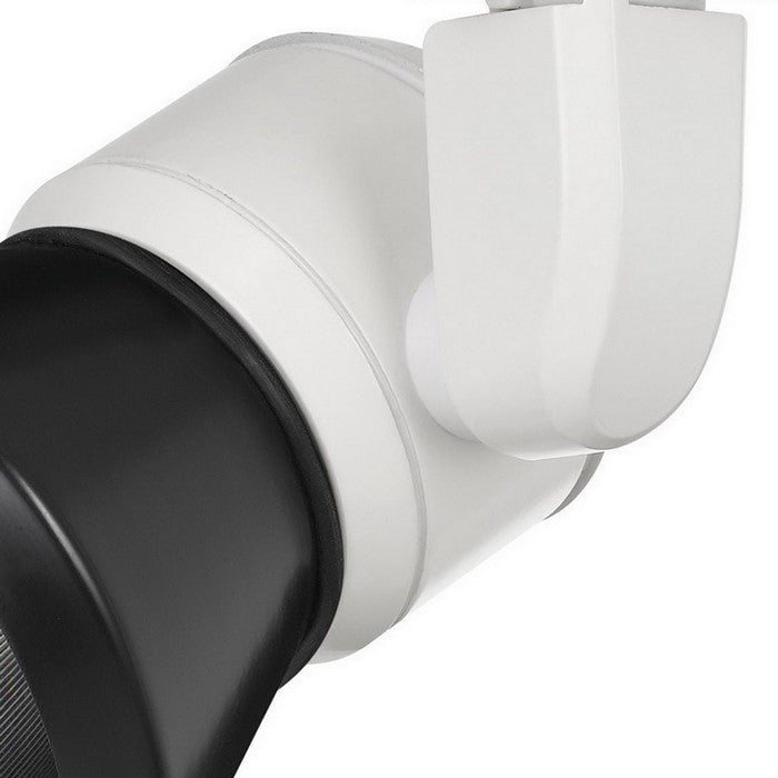 10W Integrated LED Metal Track Fixture with Cone Head, White and Black