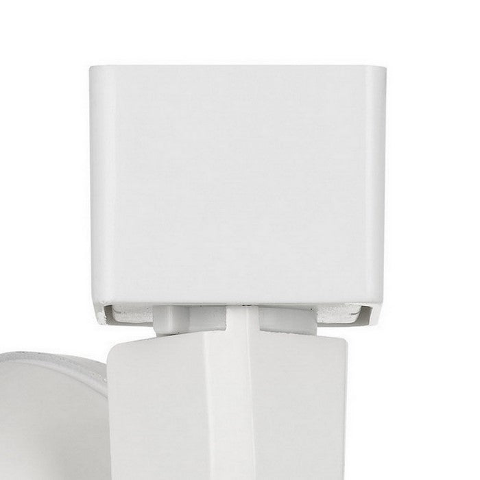10W Integrated LED Metal Track Fixture with Cone Head, White and Silver