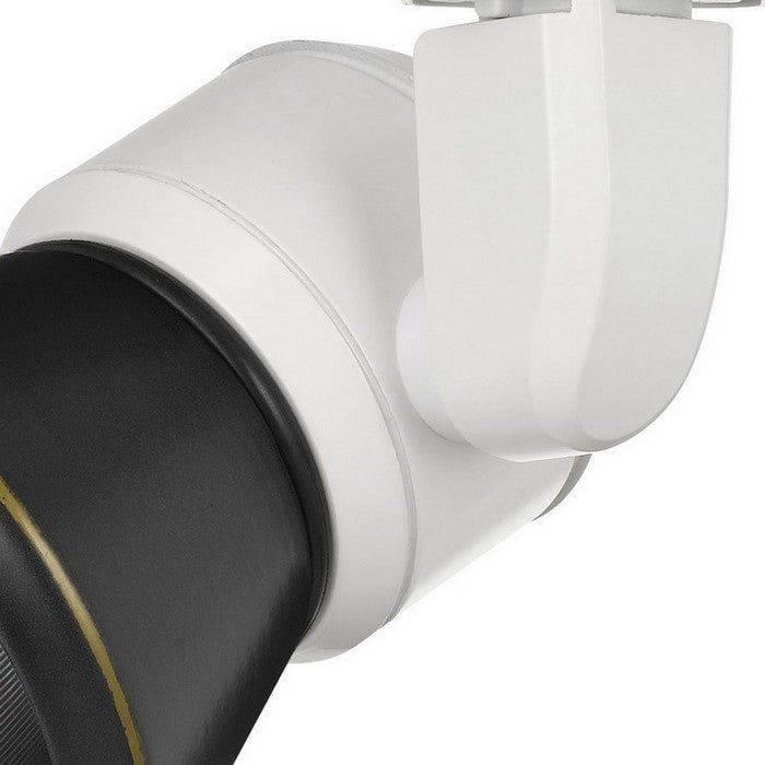 10W Integrated Cone Head LED Metal Track Fixture, White and Black