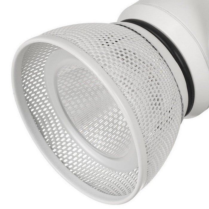 10W Integrated LED Metal Track Fixture with Mesh Head, White