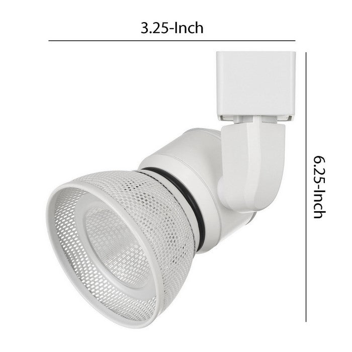 10W Integrated LED Metal Track Fixture with Mesh Head, White