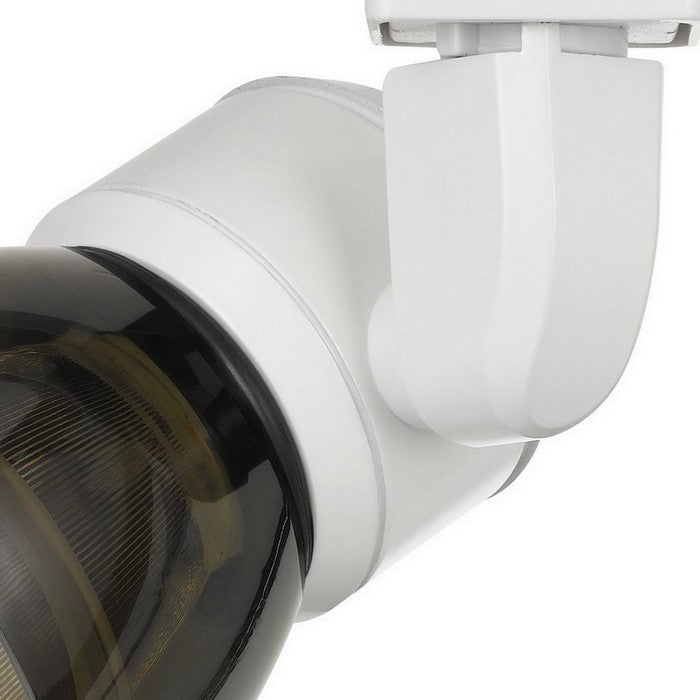 10W Integrated LED Track Fixture with Polycarbonate Head, White and Black