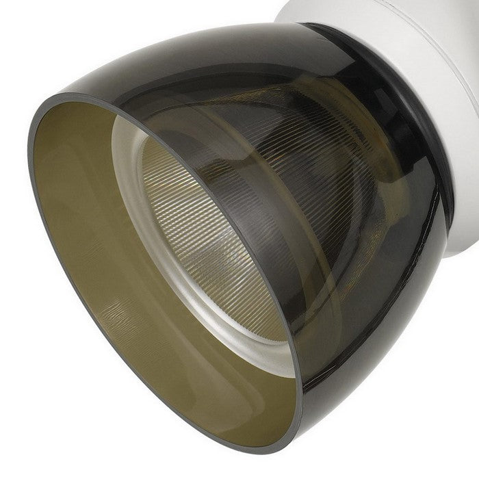 10W Integrated LED Track Fixture with Polycarbonate Head, White and Black