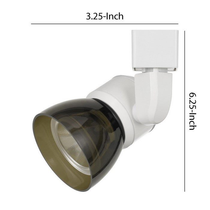 10W Integrated LED Track Fixture with Polycarbonate Head, White and Black
