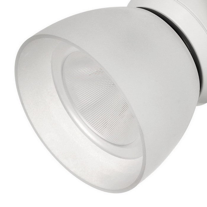 10W Integrated LED Track Fixture with Polycarbonate Head, White