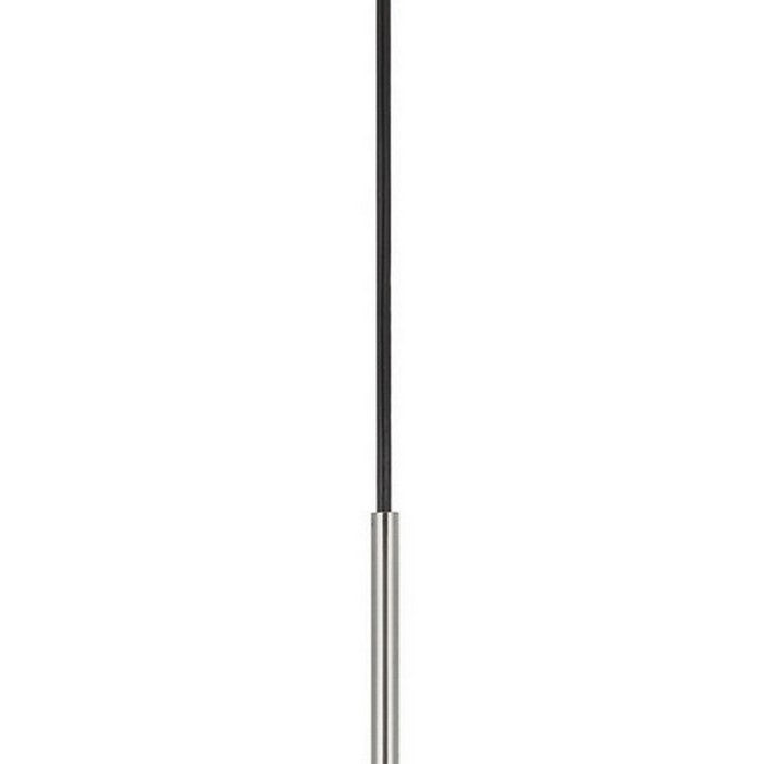 Hexagonal Metal Frame Single LED Light Pendant with Glass Diffuser, Gray