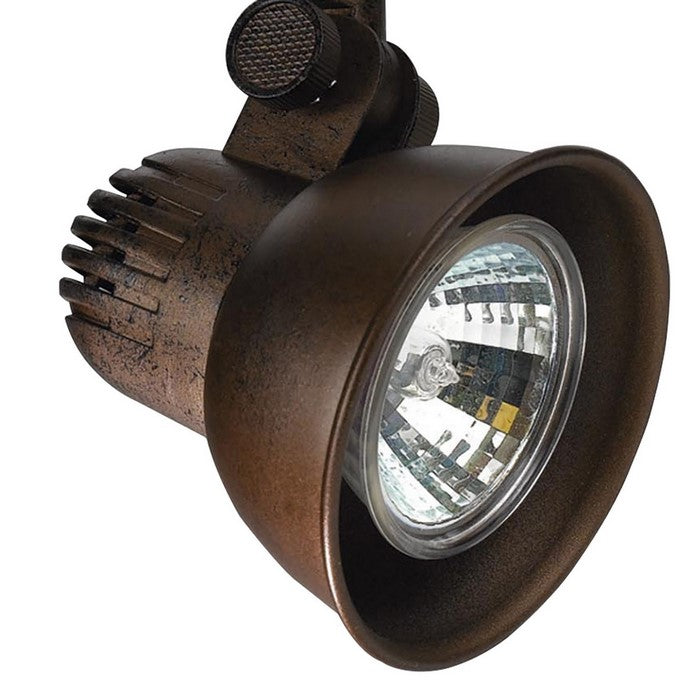 50 Watt Metal Frame Adjustable Track Head, Rustic Brown