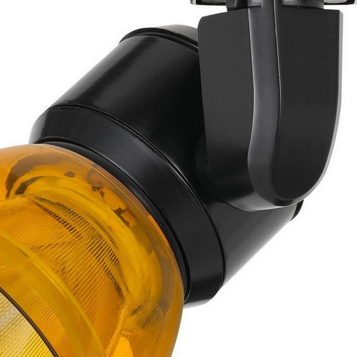 Metal and Clear Polycarbonate LED Track Fixture, Yellow and Black