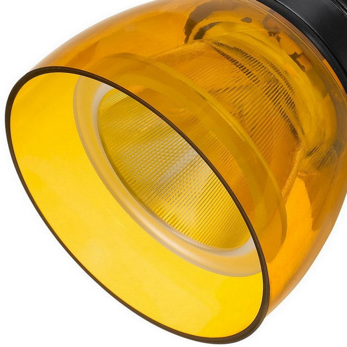 Metal and Clear Polycarbonate LED Track Fixture, Yellow and Black