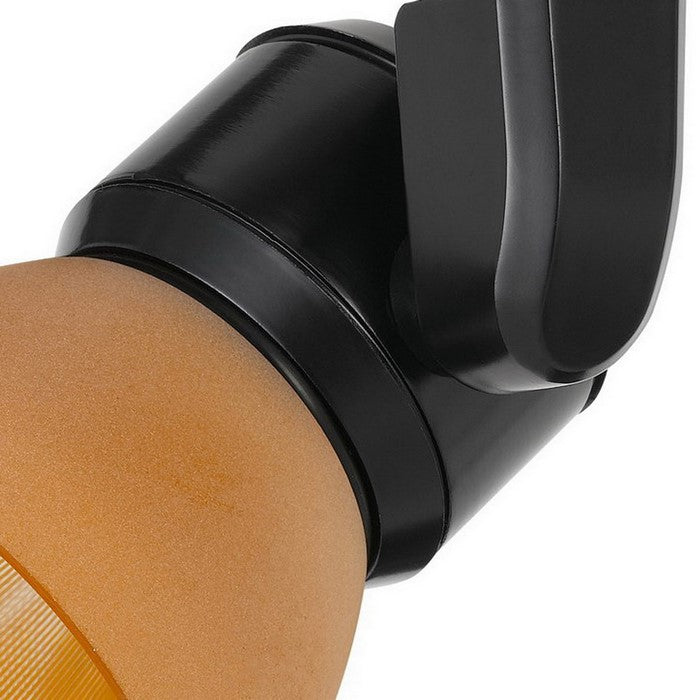 Metal and Frosted Polycarbonate LED Track Fixture, Yellow and Black