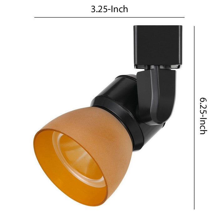 Metal and Frosted Polycarbonate LED Track Fixture, Yellow and Black