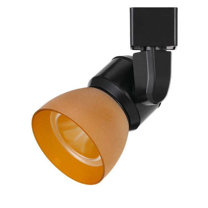 Metal and Frosted Polycarbonate LED Track Fixture, Yellow and Black