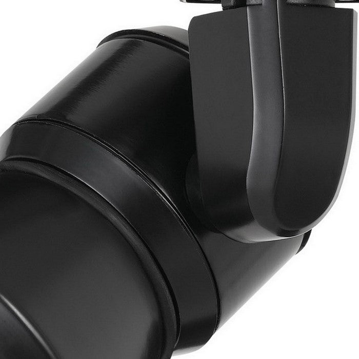 Metal Frame LED Track Fixture with Conical Shade, Black