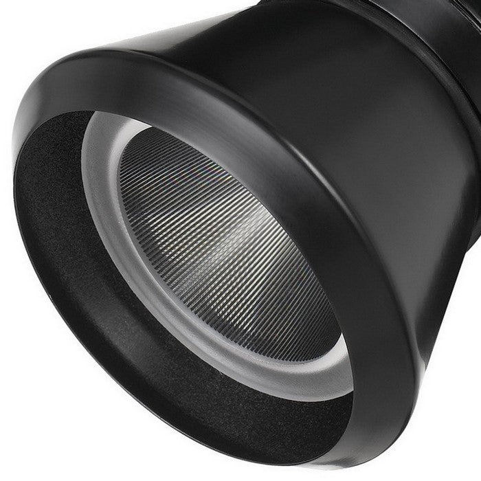 Metal Frame LED Track Fixture with Conical Shade, Black